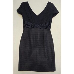 Antonio Melani‎ Womens Dress Navy Blue Sheath V-back Sweatheart Dress